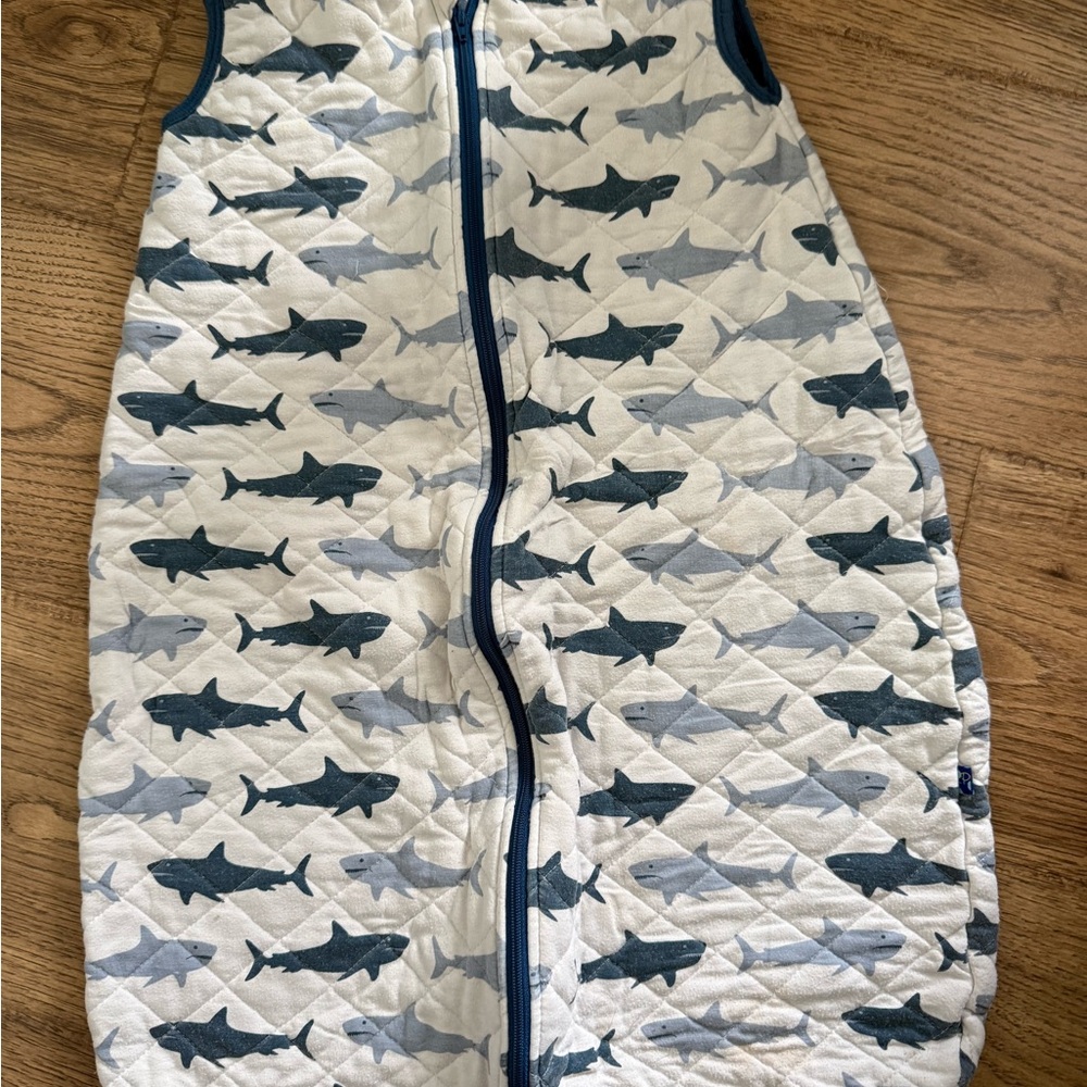 Kickee Pants Blue Shark Print Quilted Sleep Sack